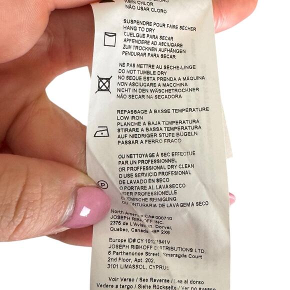 Joseph Ribkoff Black & Cream Geometric Micro Print Elastic Pull On Career Pants - Picture 5 of 6